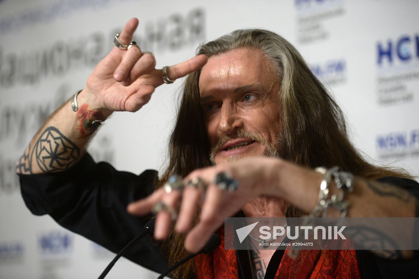 News conference with actor Nikita Dzhigurda