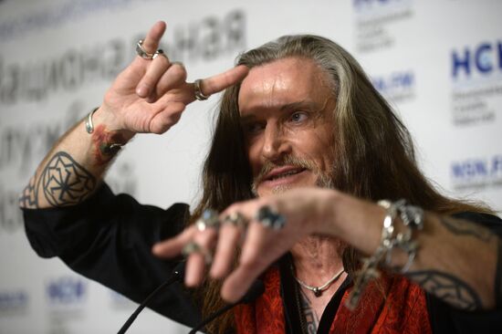 News conference with actor Nikita Dzhigurda