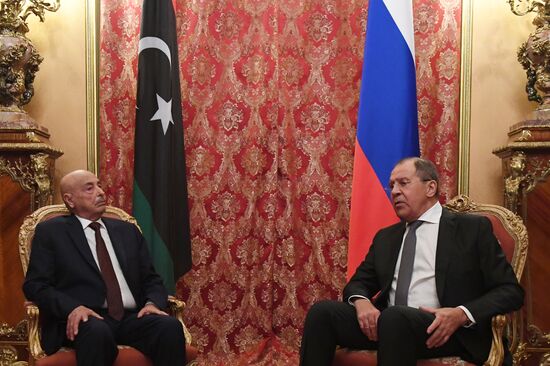 Sergei Lavrov meets with President of the Libyan House of Representatives Aguila Saleh Issa