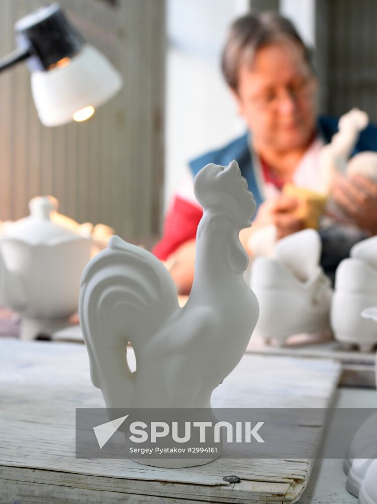 Gzhel artistic painting factory in Moscow Region