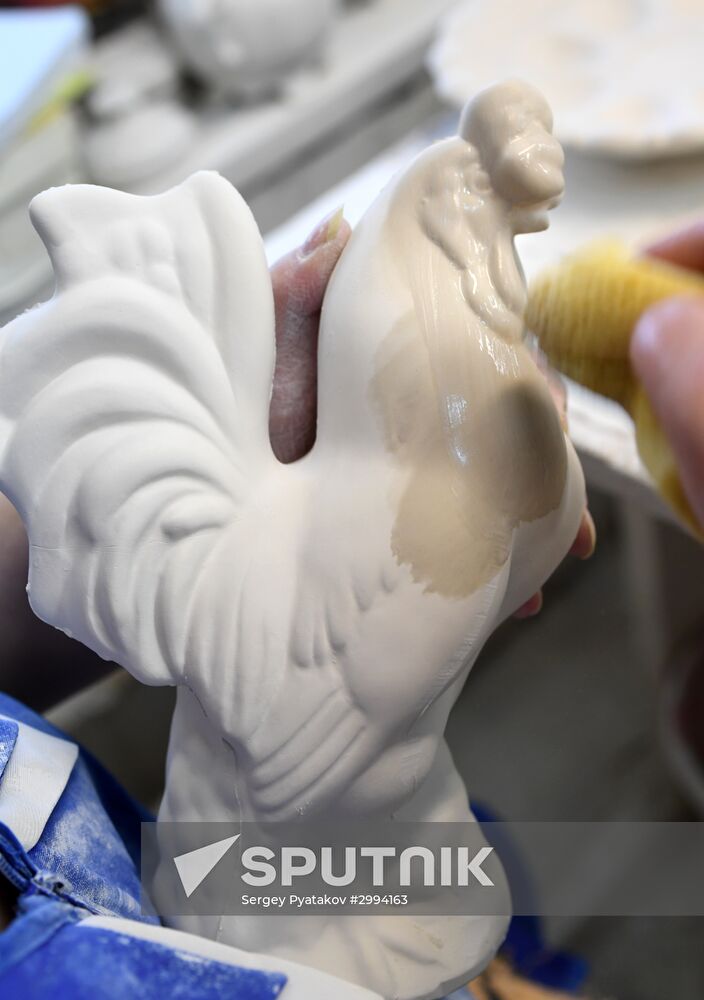 Gzhel artistic painting factory in Moscow Region