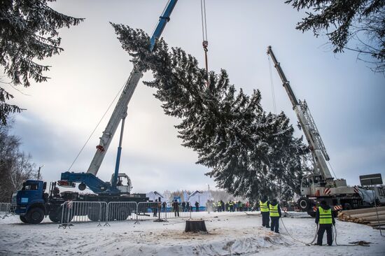Cutting Russia's main New Year's tree down