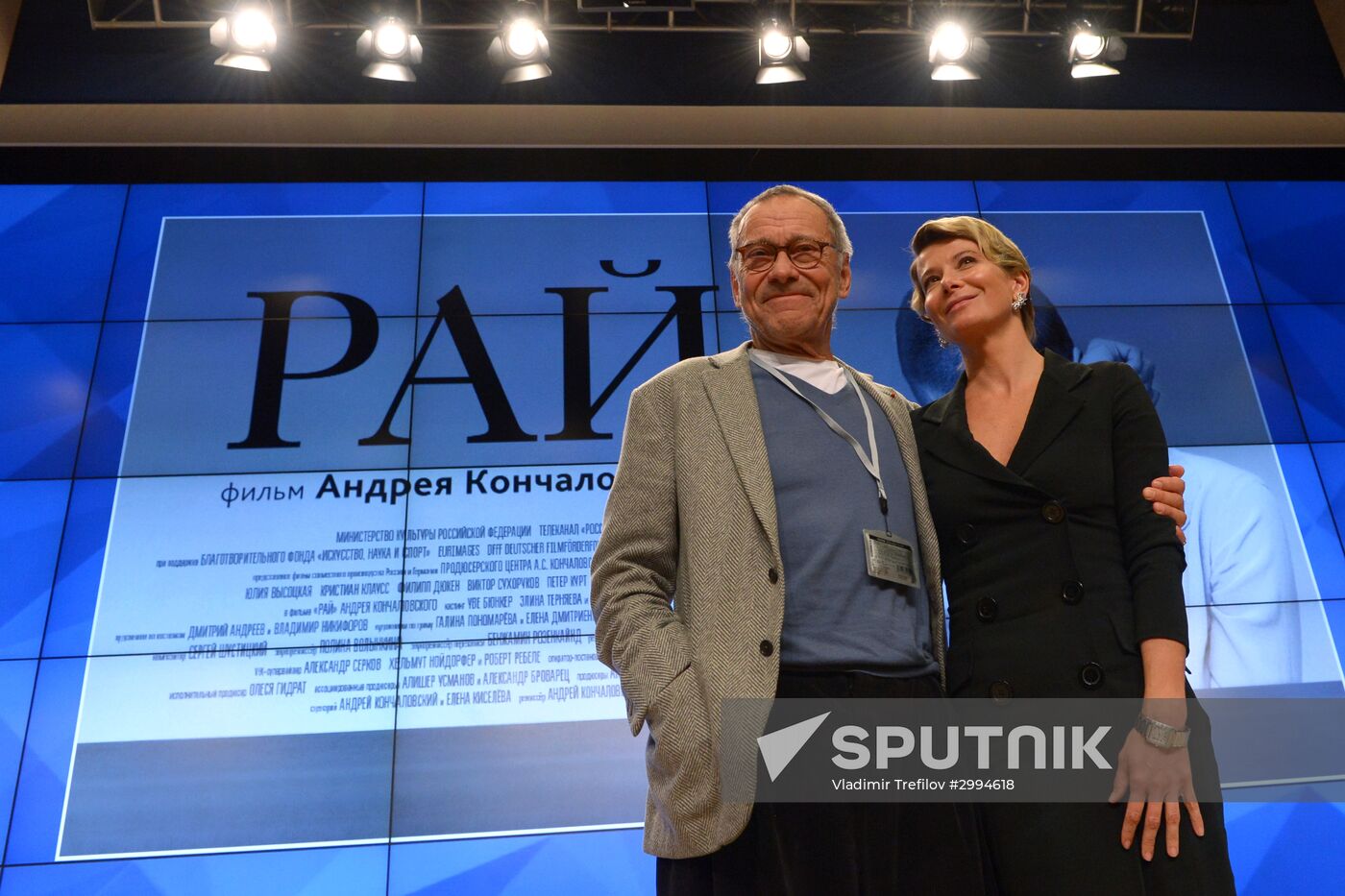 Press conference of Andrei Konchalovsky's Heaven film crew