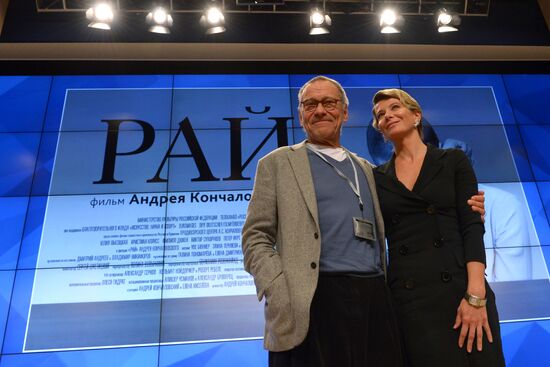 Press conference of Andrei Konchalovsky's Heaven film crew