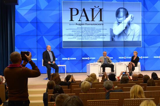 Press conference of Andrei Konchalovsky's Heaven film crew