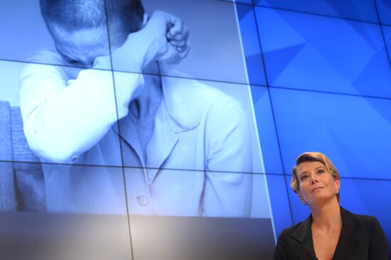 News conference by film crew of Andrei Konchalovsky's Paradise