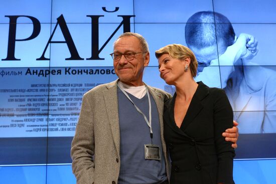 Press conference of Andrei Konchalovsky's Heaven film crew