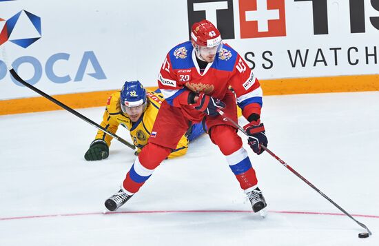 Ice hockey. Channel One Cup. Sweden vs. Russia