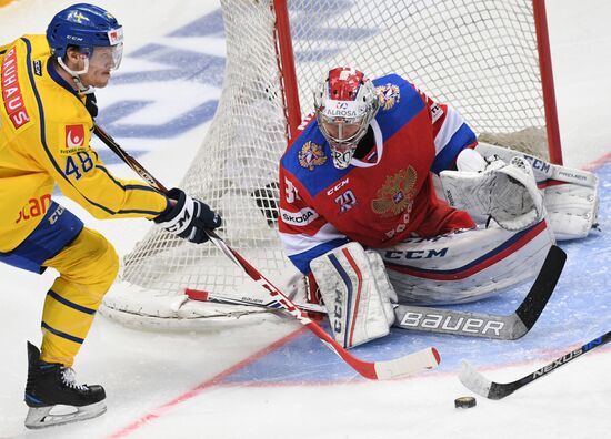 Ice hockey. Channel One Cup. Sweden vs. Russia