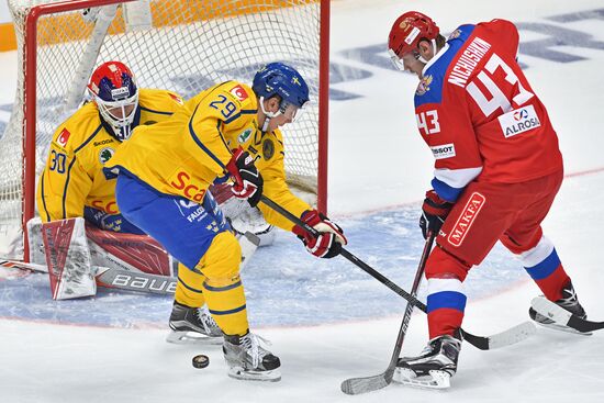 Ice hockey. Channel One Cup. Sweden vs. Russia