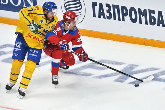 Ice hockey. Channel One Cup. Sweden vs. Russia