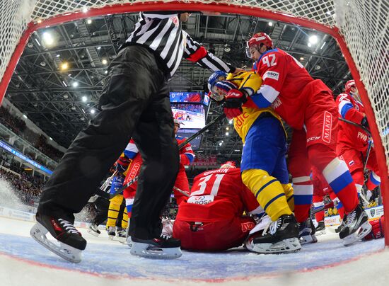 Ice hockey. Channel One Cup. Sweden vs. Russia