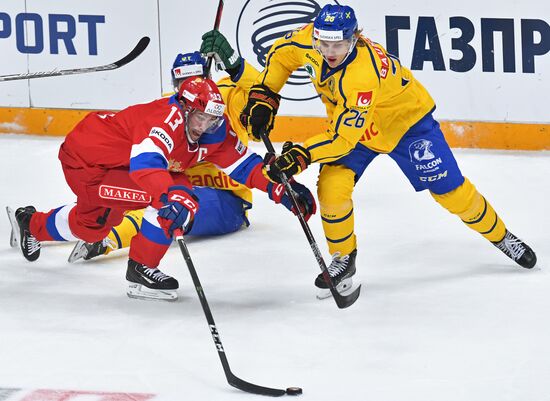 Ice hockey. Channel One Cup. Sweden vs. Russia
