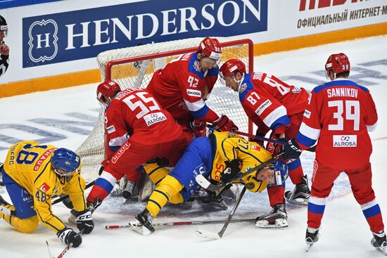 Ice hockey. Channel One Cup. Sweden vs. Russia