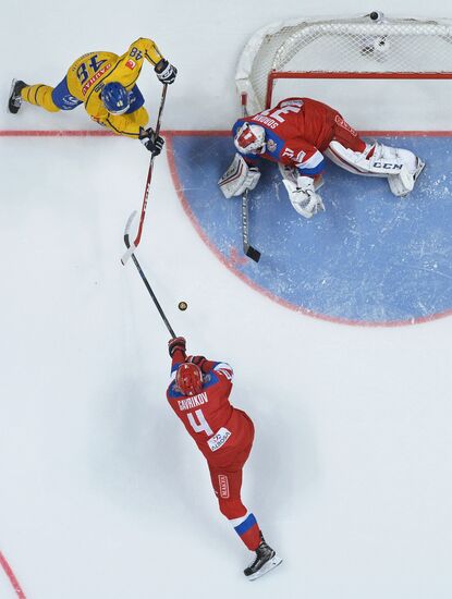 Ice hockey. Channel One Cup. Sweden vs. Russia