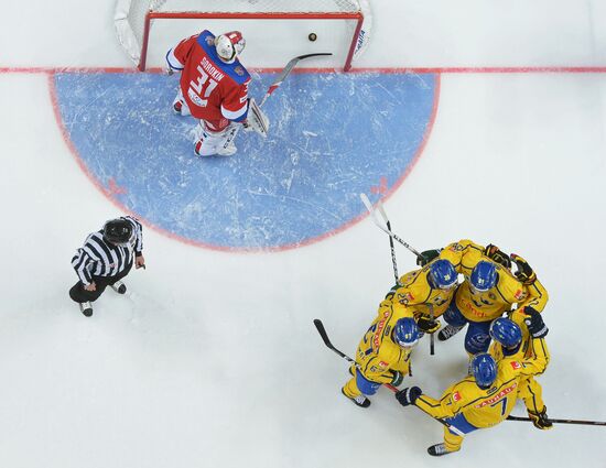 Ice hockey. Channel One Cup. Sweden vs. Russia