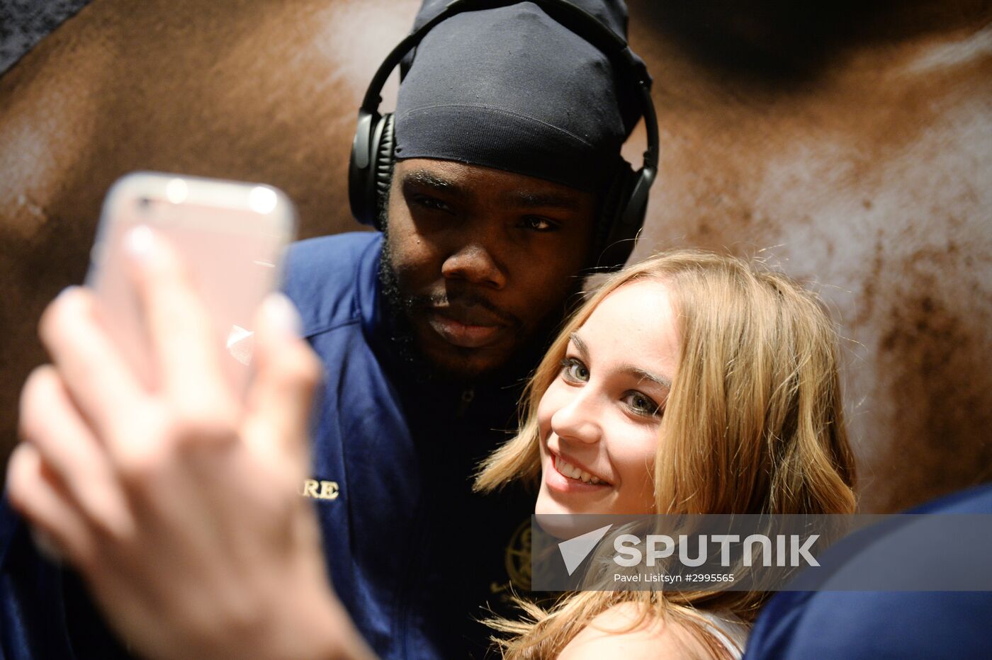 Boxing. Alexander Povetkin and Bermane Stiverne at weigh-in ceremony