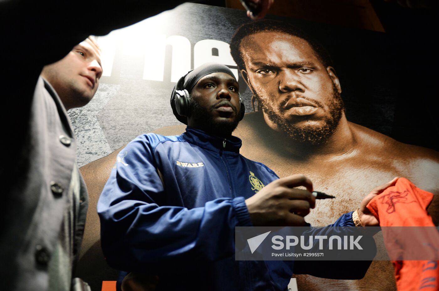 Boxing. Alexander Povetkin and Bermane Stiverne at weigh-in ceremony