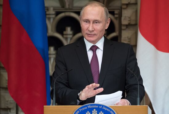 Russian President Vladimir Putin's visit to Japan. Day two