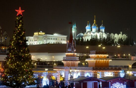 New Year Kremlin Embankment opened in Kazan
