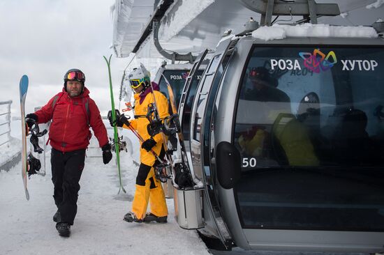 Winter season opened at Rosa Khutor alpine ski resort in Sochi