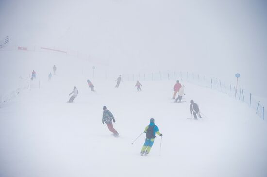 Winter season opened at Rosa Khutor alpine ski resort in Sochi