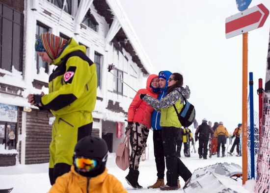 Winter season opened at Rosa Khutor alpine ski resort in Sochi