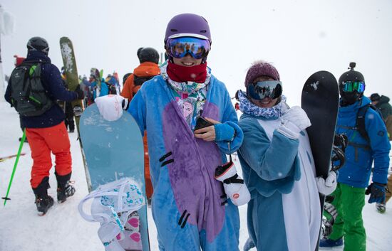 Winter season opened at Rosa Khutor alpine ski resort in Sochi