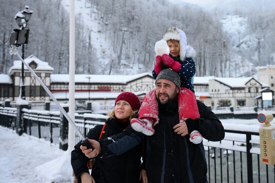 Winter season opened at Rosa Khutor alpine ski resort in Sochi