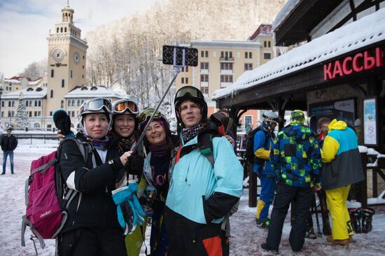 Winter season opened at Rosa Khutor alpine ski resort in Sochi