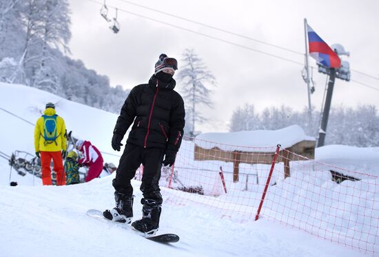 Winter season opened at Rosa Khutor alpine ski resort in Sochi
