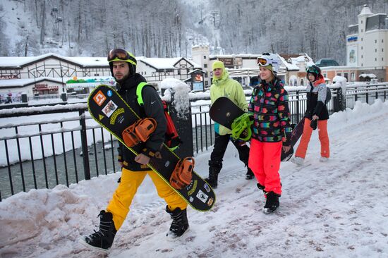 Winter season opened at Rosa Khutor alpine ski resort in Sochi