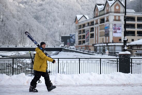 Winter season opened at Rosa Khutor alpine ski resort in Sochi
