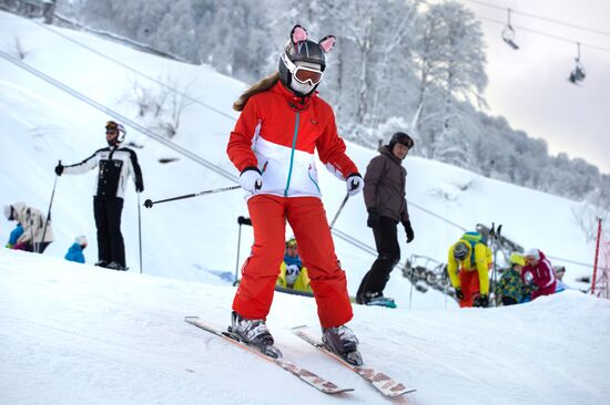 Winter season opened at Rosa Khutor alpine ski resort in Sochi