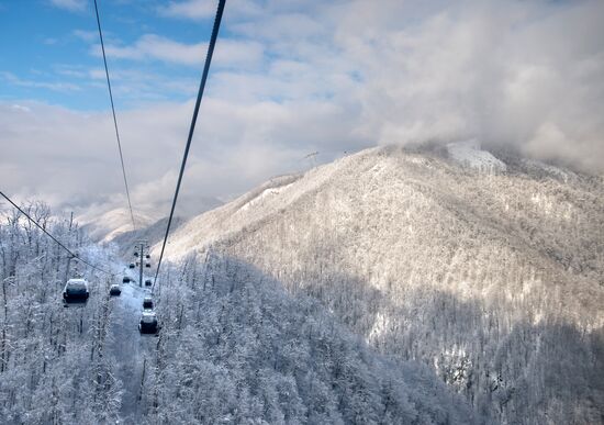 Winter season opened at Rosa Khutor alpine ski resort in Sochi