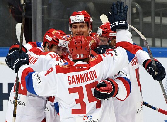 Ice hockey. Channel One Cup. Russia vs. Finland