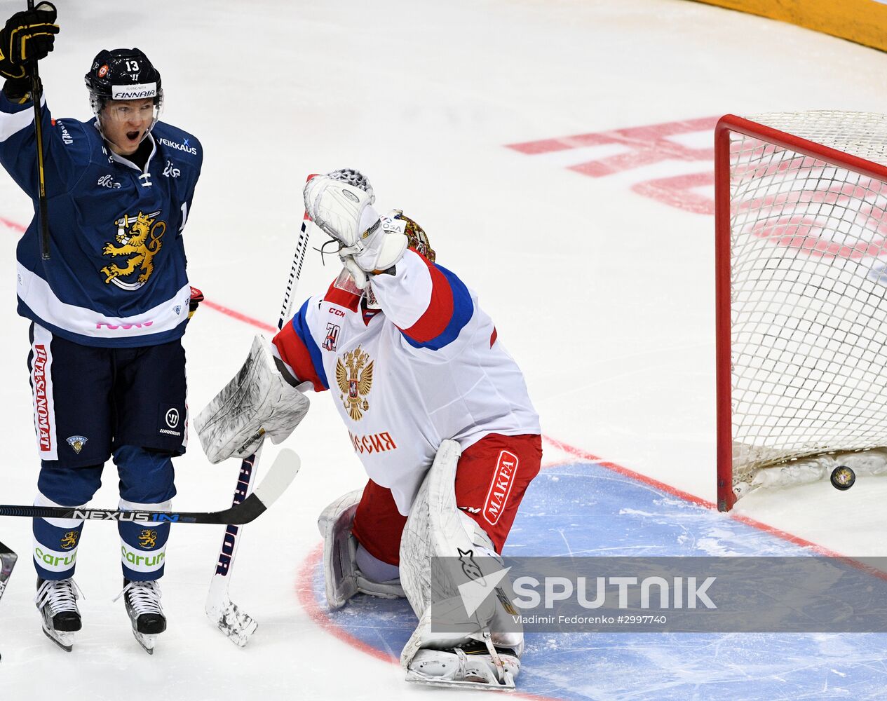 Ice hockey. Channel One Cup. Russia vs. Finland