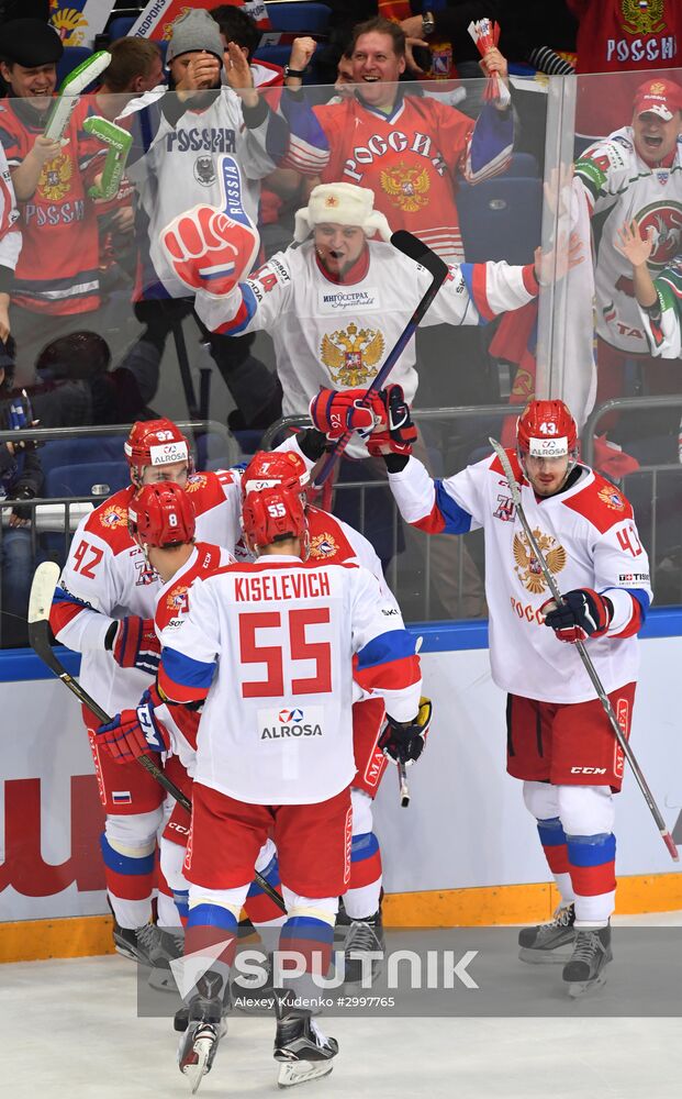 Ice hockey. Channel One Cup. Russia vs. Finland