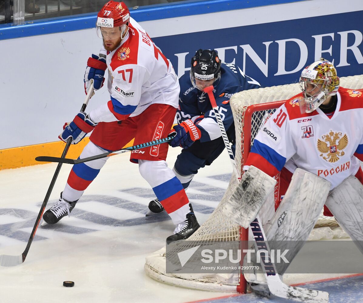 Ice hockey. Channel One Cup. Russia vs. Finland