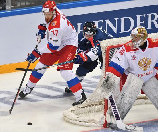 Ice hockey. Channel One Cup. Russia vs. Finland