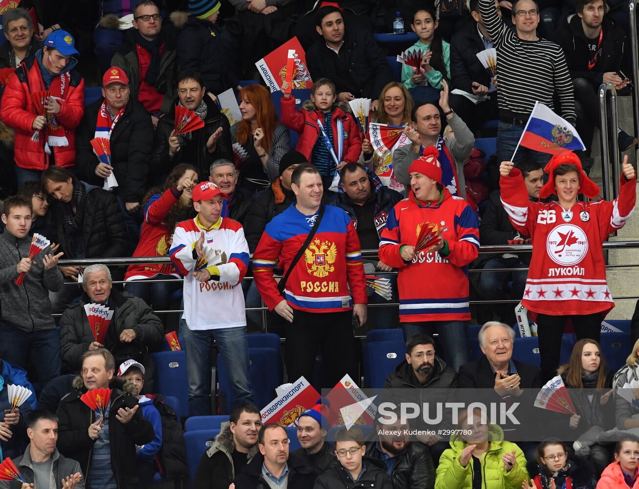 Ice hockey. Channel One Cup. Russia vs. Finland