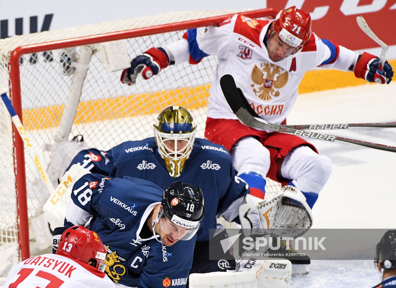 Ice hockey. Channel One Cup. Russia vs. Finland