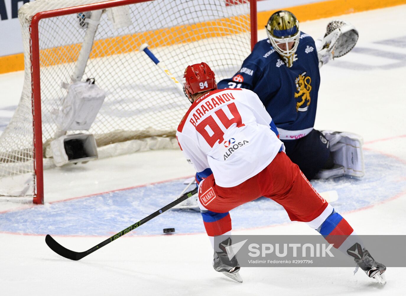 Ice hockey. Channel One Cup. Russia vs. Finland
