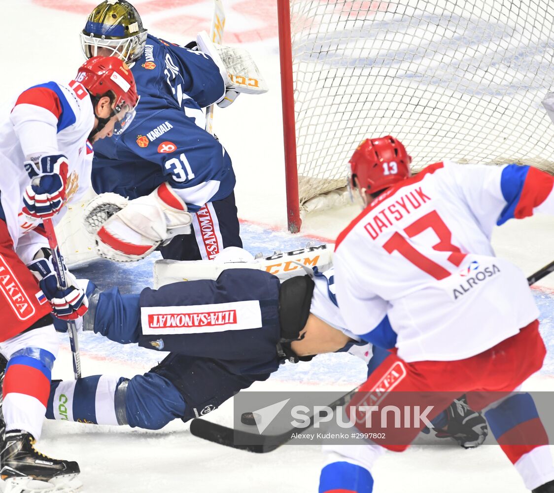 Ice hockey. Channel One Cup. Russia vs. Finland