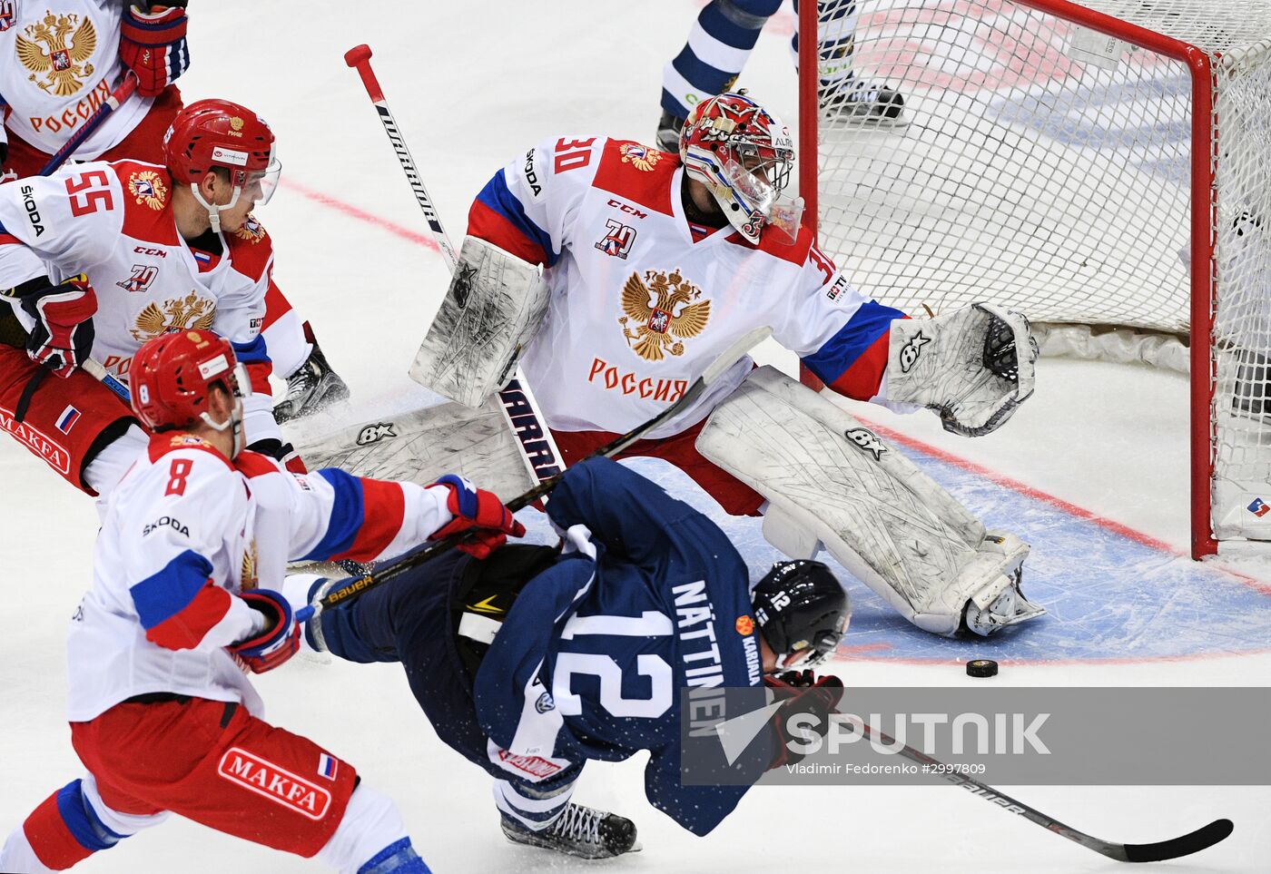 Ice hockey. Channel One Cup. Russia vs. Finland