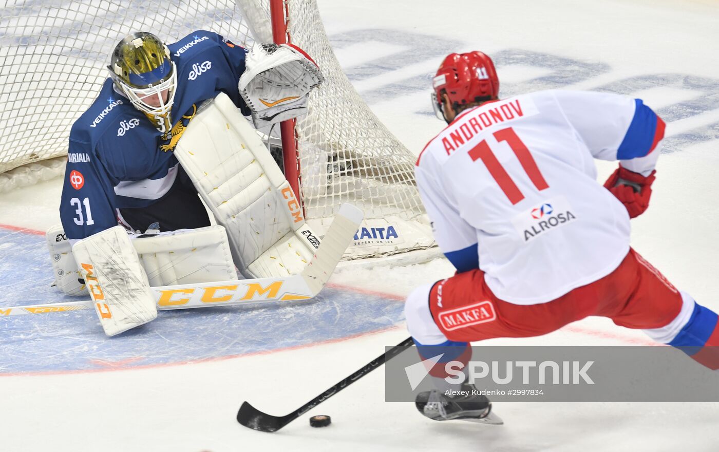 Ice hockey. Channel One Cup. Russia vs. Finland