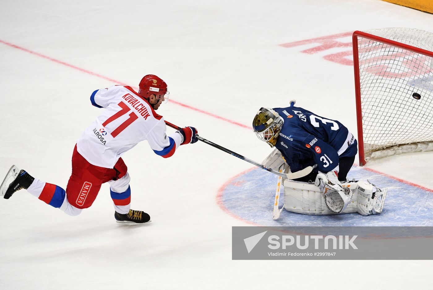 Ice hockey. Channel One Cup. Russia vs. Finland
