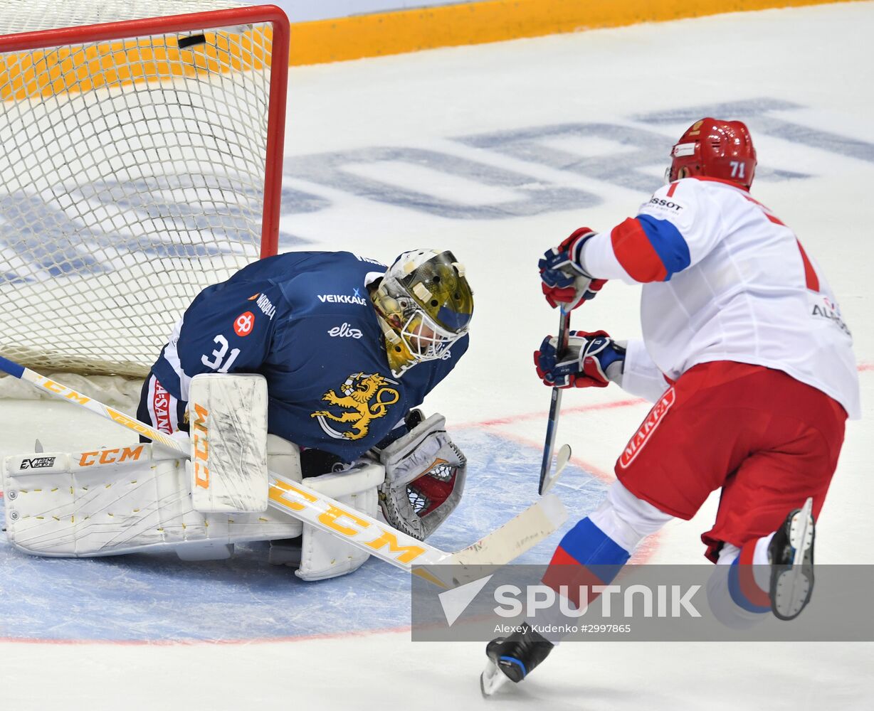 Ice hockey. Channel One Cup. Russia vs. Finland