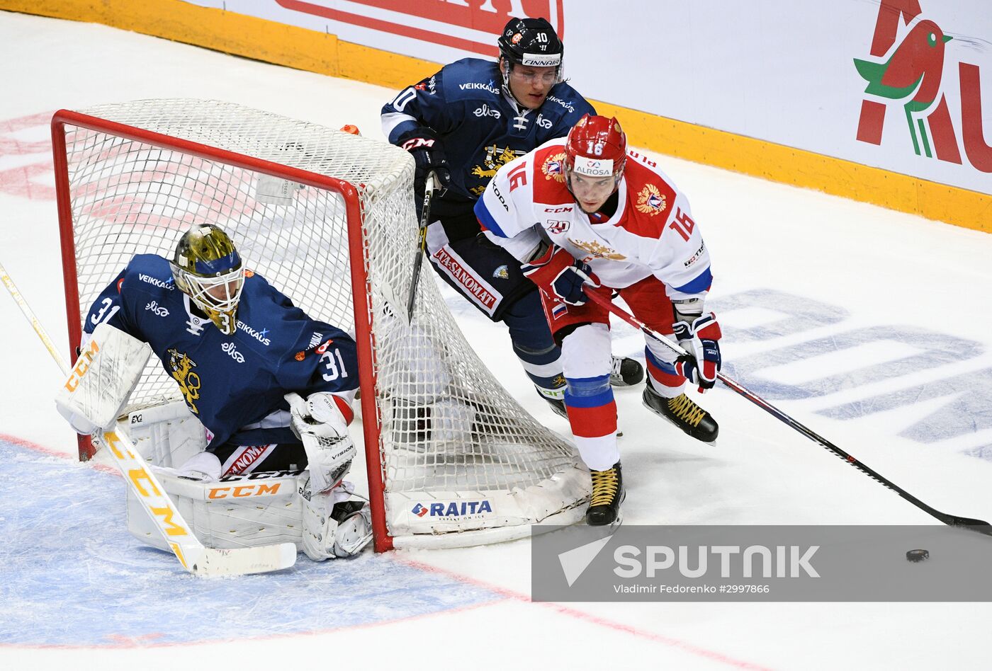 Ice hockey. Channel One Cup. Russia vs. Finland