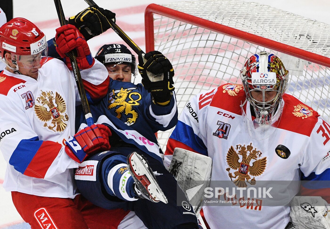 Ice hockey. Channel One Cup. Russia vs. Finland
